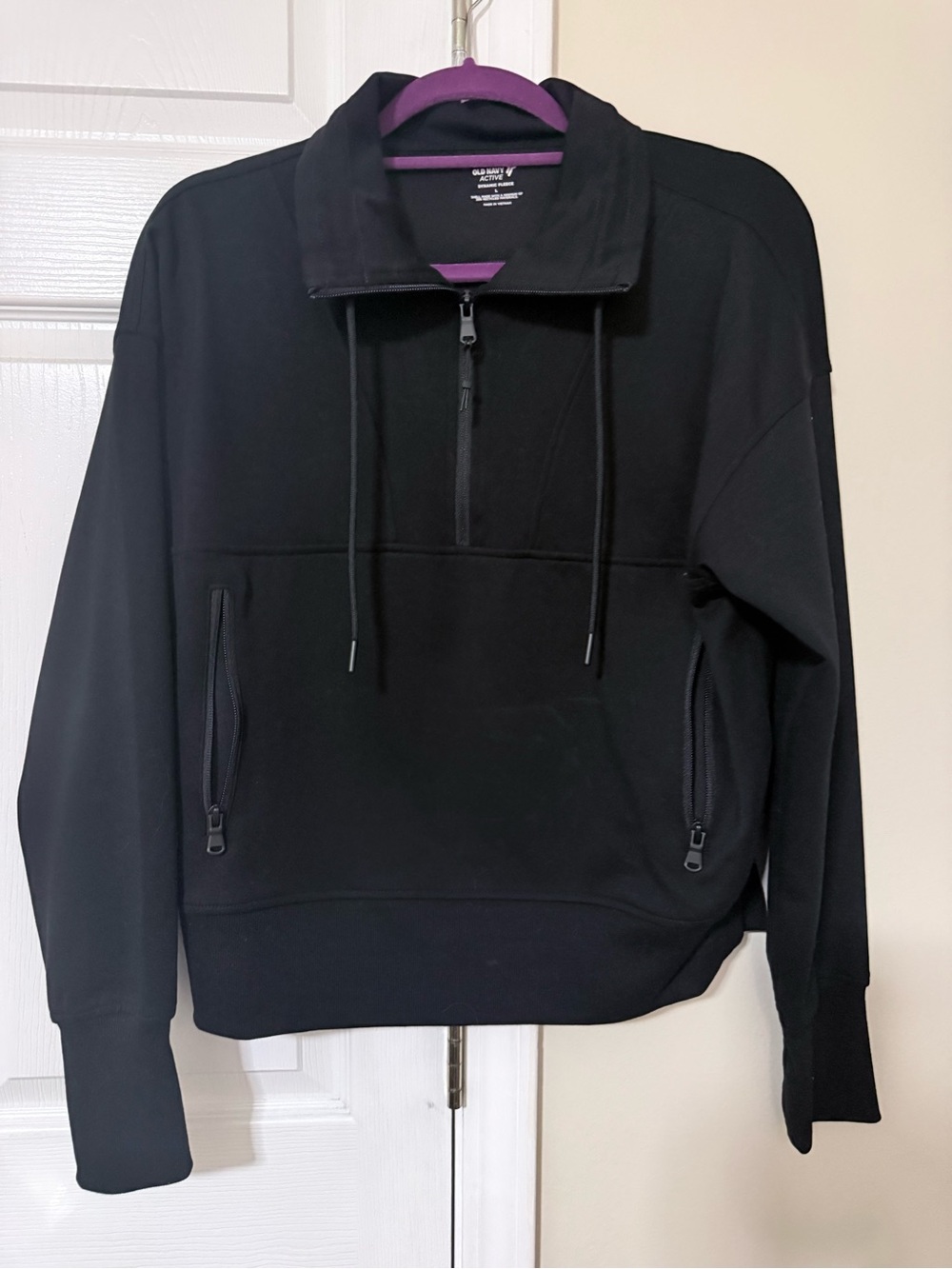 Old Navy Black Half-Zip Men's Pullover Sweater